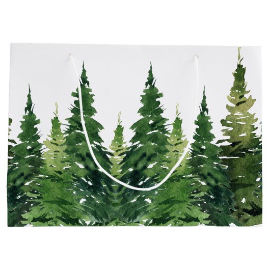 Sac cadeau - Forêt d'aquarelle (Dos)