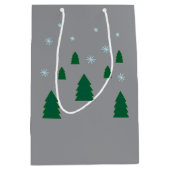 Sac cadeau - Forêt de pins avec Snowflakes (Devant)