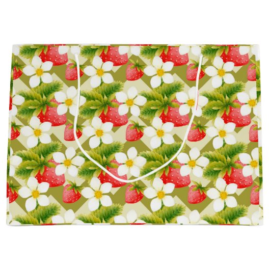 Sac cadeau fraise (Devant)