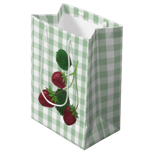 Sac cadeau fraise (Devant Angle)