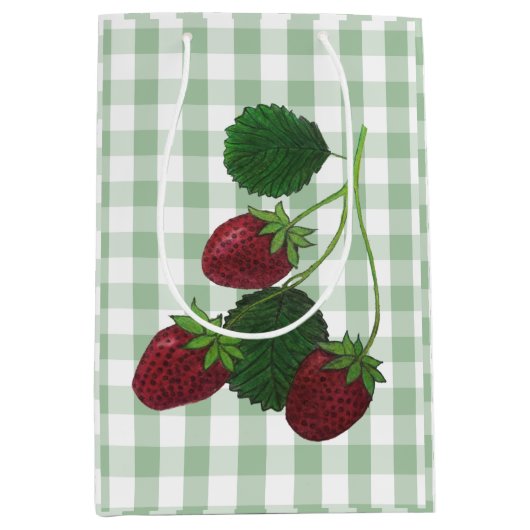 Sac cadeau fraise (Devant)