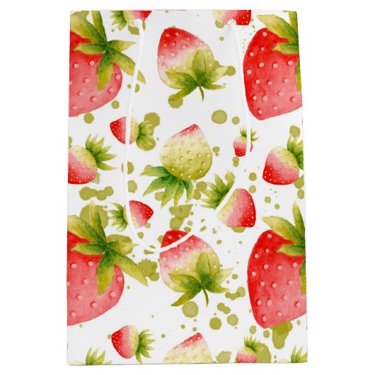 Sac cadeau fraise (Devant)