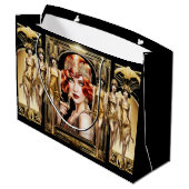 Sac Cadeau Fraper grand gatsby fille rousse 1920's party (Dos Angle)