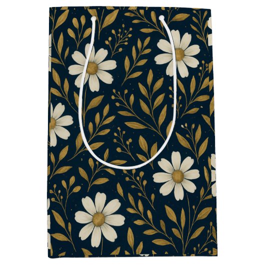 Sac cadeau Frost & Gold Daisies (Devant)