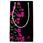 Sac cadeau Fuchsia Pink Bougainvillea Monogram (Devant)