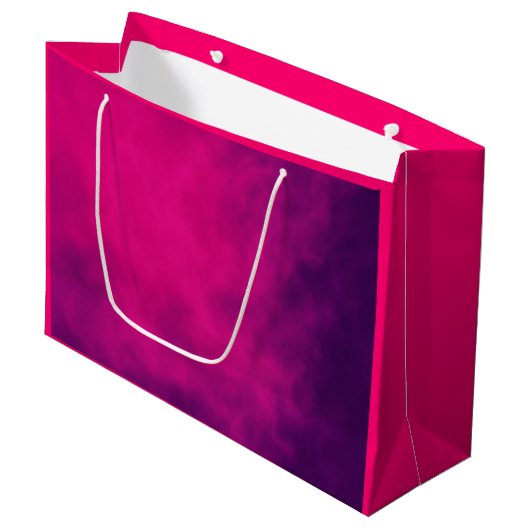 Sac cadeau Fuchsia Purple Cloud - Personnalisable (Devant Angle)