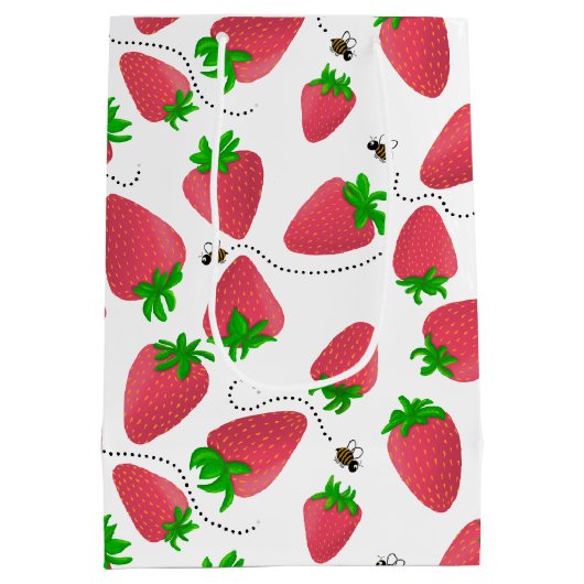 Sac cadeau Fun Red Strawberry et Bee (Dos)