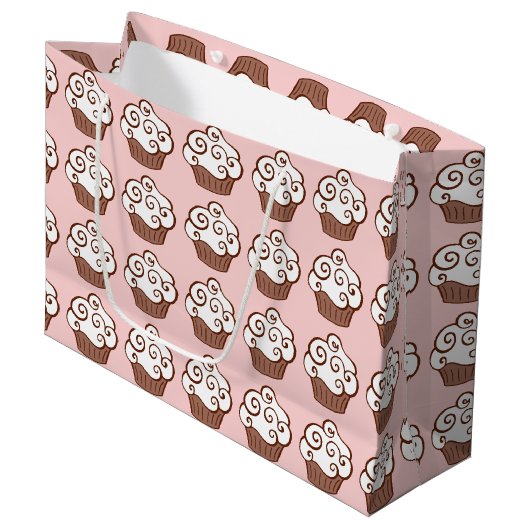 Sac cadeau gâteau rose (Devant Angle)