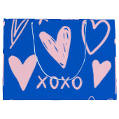 Sac cadeau géant coeurs XOXO (Dos)