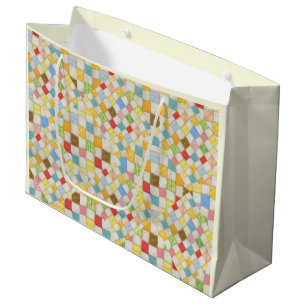 Sac Cadeau Géant MOSAÏQUE DE COUVERTURE / Crème
