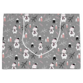 Sac Cadeau Gentil Snowmen (Devant)