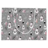Sac Cadeau Gentil Snowmen (Dos)