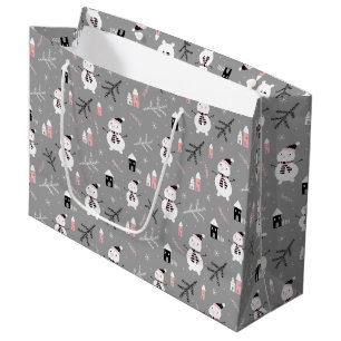 Sac Cadeau Gentil Snowmen