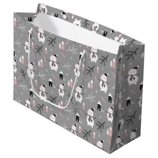 Sac Cadeau Gentil Snowmen (Devant Angle)