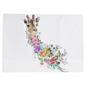 Sac cadeau girafe fleurs (Dos)