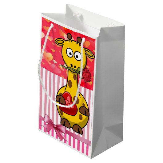 Sac cadeau Giraffe de Saint-Valentin (Dos Angle)