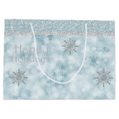 Sac cadeau Glitzy Snowflakes (Dos)
