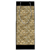 Sac cadeau Gold et Black Tall Merci de vin (Dos)