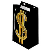 Sac cadeau Golden Dollar (Devant Angle)