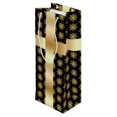 Sac cadeau Golden Snowflake Wine (Dos Angle)