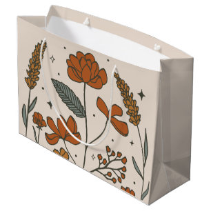 Sac cadeau grand Boho Wildflower