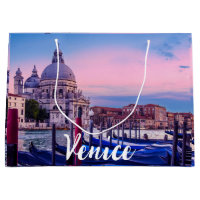 Grand Canal avec gondoles et église à Venise