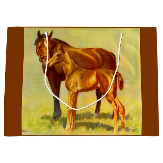Sac Cadeau grand cheval petit cheval (Devant)
