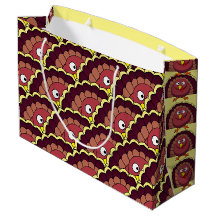 Sac Cadeau Grand Dinde de Thanksgiving