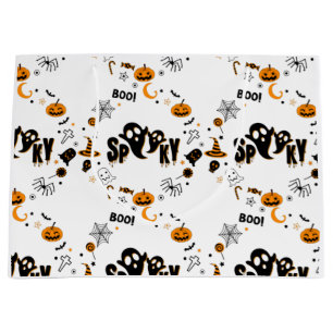 Sac cadeau grand fantôme effrayant d'Halloween