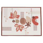 Sac cadeau grand format abstrait botanique minimal (Devant)