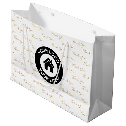 Sac cadeau grand format avec logo d'entreprise per (Devant Angle)