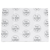 Sac cadeau grand format blanc classique avec logo  (Devant)