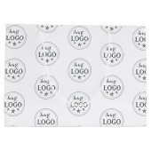 Sac cadeau grand format blanc classique avec logo  (Dos)