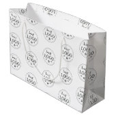 Sac cadeau grand format blanc classique avec logo  (Dos Angle)