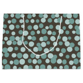 Sac cadeau grand format Chocolate Blue Dots (Devant)