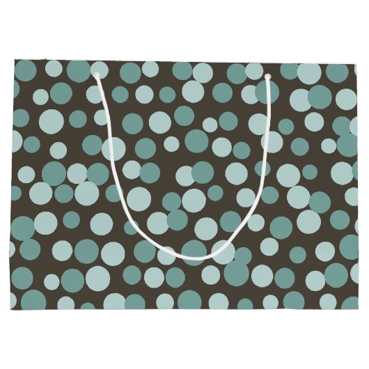 Sac cadeau grand format Chocolate Blue Dots (Dos)