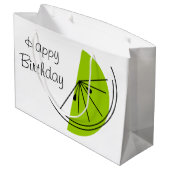 Sac cadeau grand format Citrus Lime Joyeux Anniver (Dos Angle)
