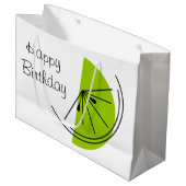 Sac cadeau grand format Citrus Lime Joyeux Anniver (Devant Angle)