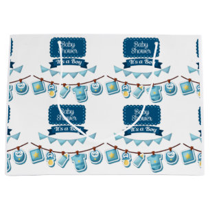 Sac Cadeau Grand Format Fête Bébé Garçon