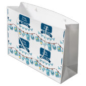 Sac Cadeau Grand Format Fête Bébé Garçon (Dos Angle)
