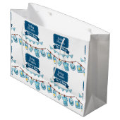 Sac Cadeau Grand Format Fête Bébé Garçon (Devant Angle)