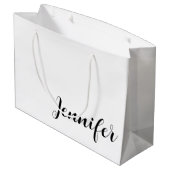 Sac cadeau grand format imprimé unique avec nom pe (Dos Angle)