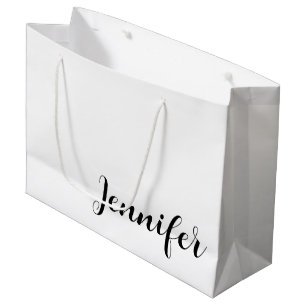 Sac cadeau grand format imprimé unique avec nom pe
