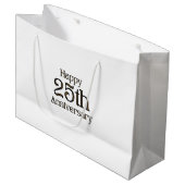 Sac Cadeau Grand Format Joyeux 25e Anniversaire (Devant Angle)