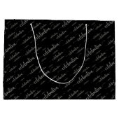 Sac Cadeau Grand Format Motif Argent Célébration (Dos)