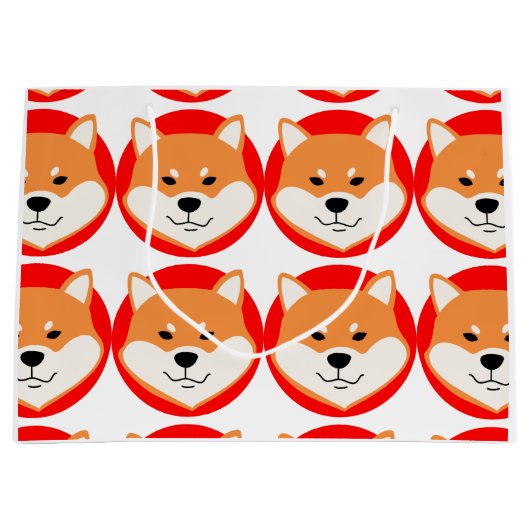 Sac Cadeau Grand Format Original Shiba Inu (Devant)