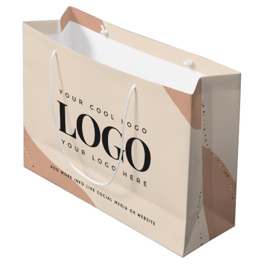 Sac cadeau grand format personnalisé avec logo et  (Devant Angle)