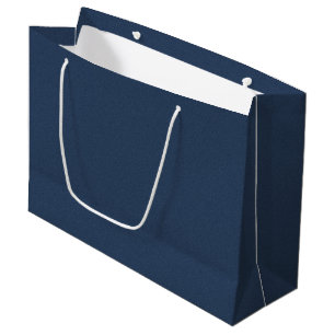 Sac Cadeau Grand Format Texturé Bleu Élégant Pour