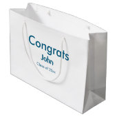 Sac Cadeau grand garçon ajouter nom félicitations date année (Dos Angle)