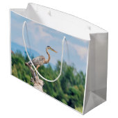Sac Cadeau Grand héron bleu (Dos Angle)